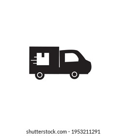 Truck as symbol of  fast shipping delivery logo icon