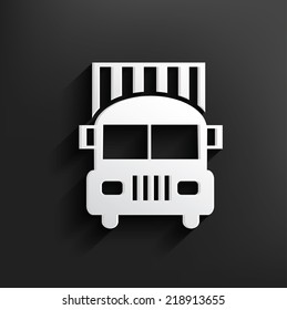 Truck symbol on background,clean vector