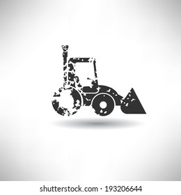 Truck symbol,grunge vector