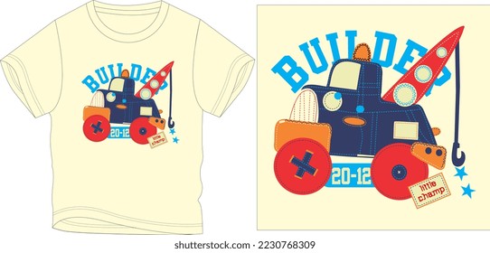TRUCK. t shirt graphic design vector illustration \