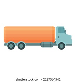 Truck tanker icon cartoon vector. Tank cistern. Chemical transport