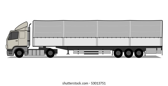 Truck With Tarp Trailer