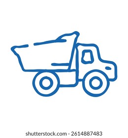 truck toy child doodle icon sketch vector. truck toy child sign. isolated symbol illustration