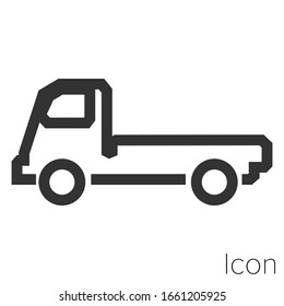 Lkw-Traktor-Symbol Umriss in der Vektorillustration.