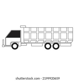 Truck trailer container car illustration 