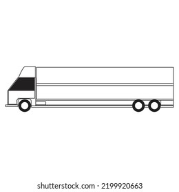Truck trailer container car illustration 