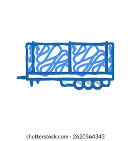 caminhão reboque ícone doodle esboço vetor. caminhão reboque sinal. símbolo isolado ilustração