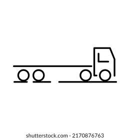 Truck trailer icon on a white background. Vector illustration