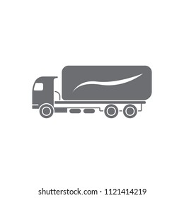 Truck with trailer icon. Simple element illustration. Truck with trailer symbol design from Transport collection set. Can be used for web and mobile on white background