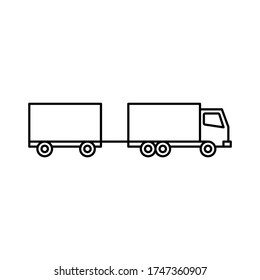 Truck Trailer Bobtail 2 Icon Vector Stock Vector (Royalty Free ...