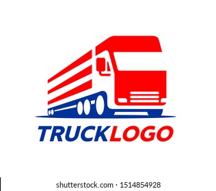 Truck Trailer Logo Transportation. - vector