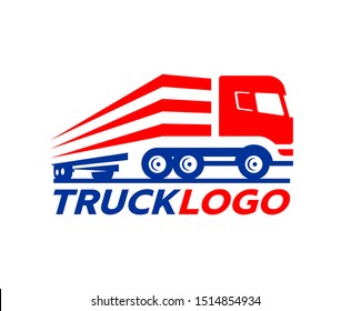 Truck Trailer Logo Transportation. - Vector