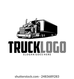 truck trailer transport logistics logo design, used for cargo campany logo