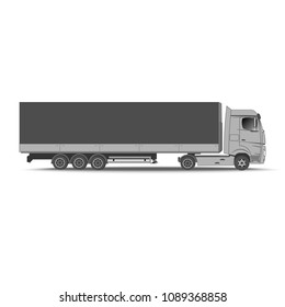 Truck Trailer vector. Freight van. Transport company. Logistic