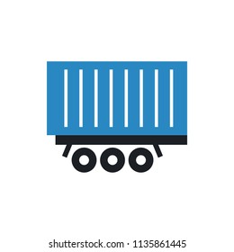 truck trailer vector icon