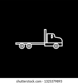 Truck trailer vector icon
