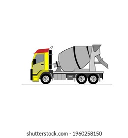 icono del vector del remolque de camión aislado en fondo blanco. ilustración