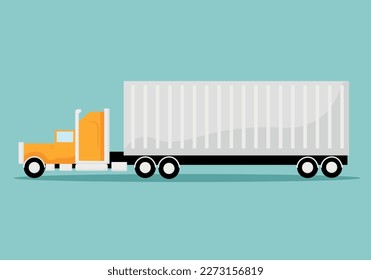 camión con remolque. ilustración vectorial