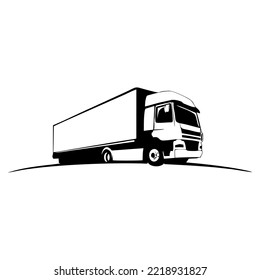 Truck Trailer Vector Illustration logo icon