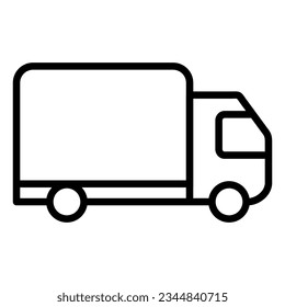 truck transport icon on transparent background