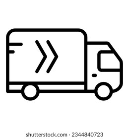 truck transport icon on transparent background