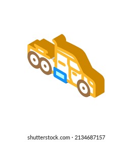 truck transport isometric icon vector. truck transport sign. isolated symbol illustration