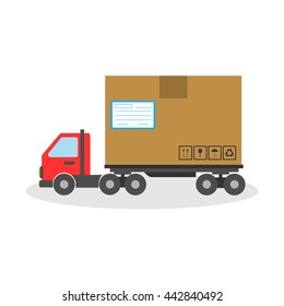 truck transport logistics cartoon vector design