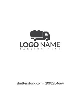Truck transport silhouette abstract logo template vector

