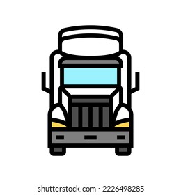 truck transport vehicle color icon vector. truck transport vehicle sign. isolated symbol illustration