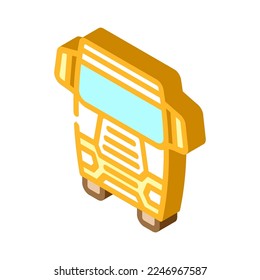 truck transport vehicle isometric icon vector. truck transport vehicle sign. isolated symbol illustration