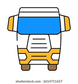 truck transport vehicle line icon vector. truck transport vehicle sign. isolated symbol illustration