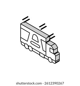 truck transportation candy isometric icon vector. truck transportation candy sign. isolated symbol illustration