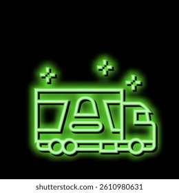 truck transportation candy neon light sign vector. truck transportation candy illustration