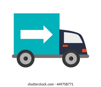 truck transportation delivery icon Isolated vector illustration