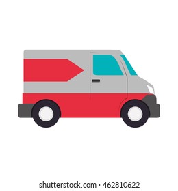 truck transportation delivery shipping icon. Isolated and flat illustration. Vector graphic