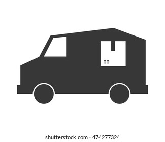 truck transportation delivery shipping icon. Flat and Isolated design. Vector illustration