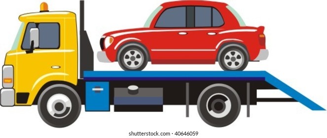 truck for transportation faulty and emergency cars