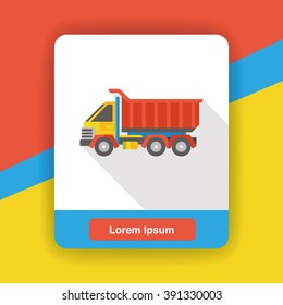 truck transportation flat icon