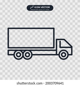 truck transportation icon symbol template for graphic and web design collection logo vector illustration