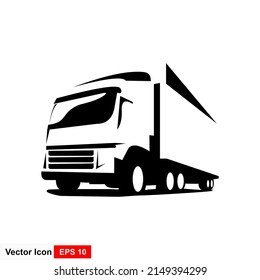Truck Transportation Logo Stock Vector