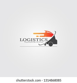 Truck Transportation Logo, vector logo for business corporate, delivery of goods, logistic, element, illustration.