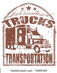 Truck transportation stamp
