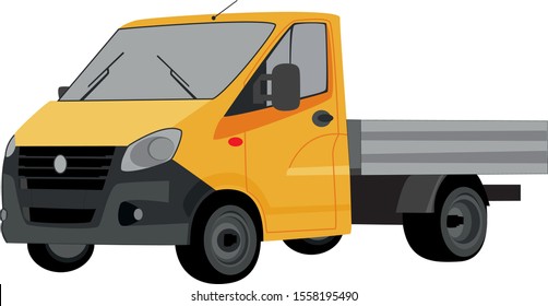 Truck Transportation vehicle. Freight shipping, international delivering industry.