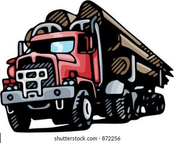 Truck transporting lumbers. Check my portfolio for many more images of this series.