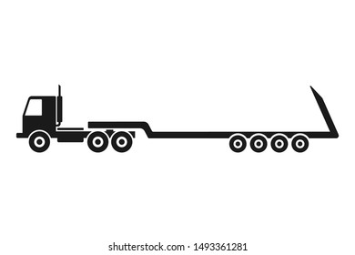 Truck Trawl Black Silhouette Vector Drawing Stock Vector (Royalty Free ...