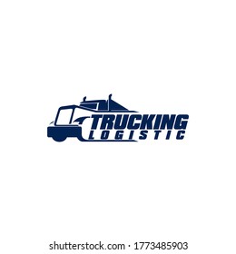 Truck Trucking Company Transportation Logo Template 