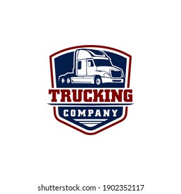 Truck Trucking Company Transportation Logo Template Vector