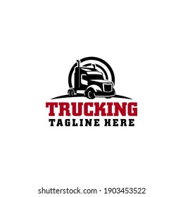 Truck Trucking Company Transportation Logo Template Vector