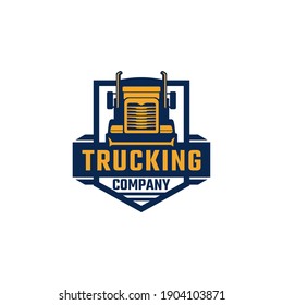 Truck Trucking Company Transportation Logo Template Vector