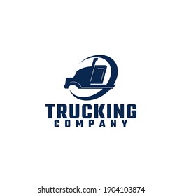 Truck Trucking Company Transportation Logo Template Vector